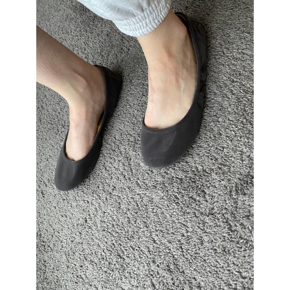 Bass dark gray velvet flats, size 9.5